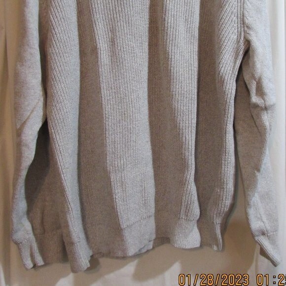 NAUTICA MEN'S SWEATER GRAY SIZE XXL COTTON COLLAR FALL WINTER RIBBED - Picture 7 of 11
